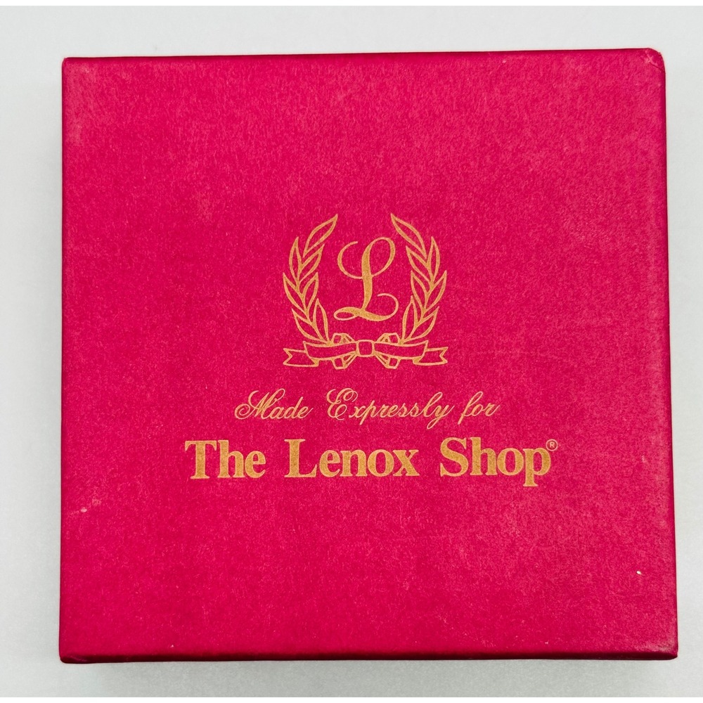 Lenox Holiday Coasters Cream Holly Berry Cork Back Set of 4 Made in England